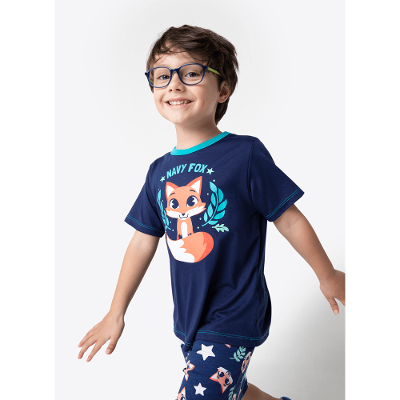 Pijama Manga Curta Viscolycra Menino Raposa