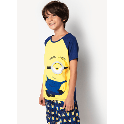 Pijama Manga Curta Viscolycra Teen Minions