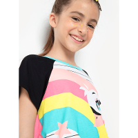 Pijama Manga Curta Viscolycra Menina Cisne Rainbow - 3