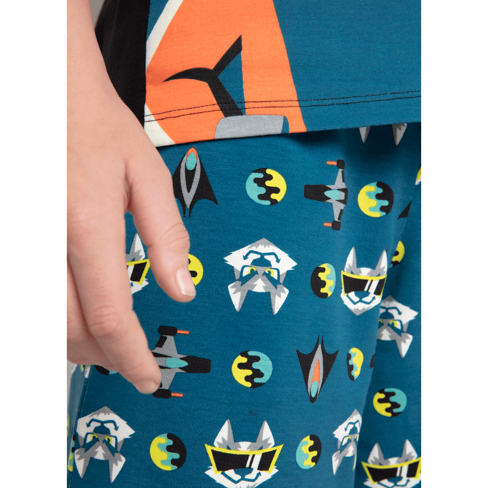 Pijama Manga Curta Menino Viscolycra Lobo Space Brilha no Escuro - 4