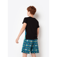 Pijama Manga Curta Menino Viscolycra Lobo Space Brilha no Escuro - 3