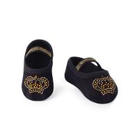 Meia Bebê Menina Sapatilha Antiderrapante com Aplique Princesa - 1