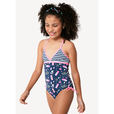 Maiô Menina Teen Unicórnio Shine