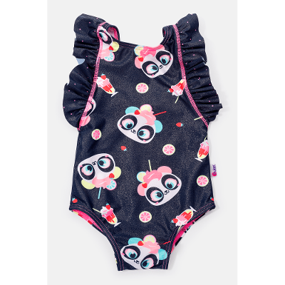 Maiô Bebê Menina Panda Shake