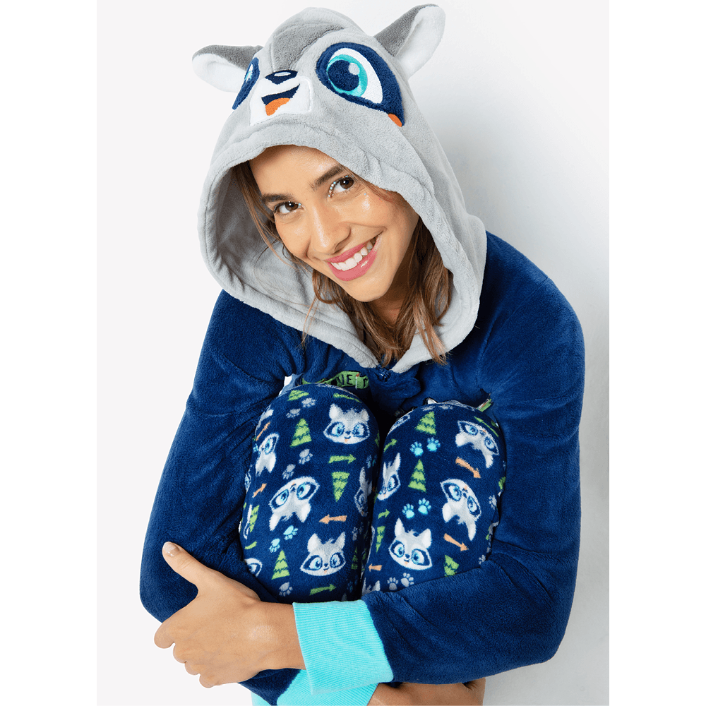 Macacão Manga Longa Soft Unissex Adulto Família Guaxinim - 2