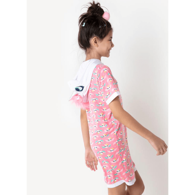 Macacão Manga Curta Menina Teen Unicórnio