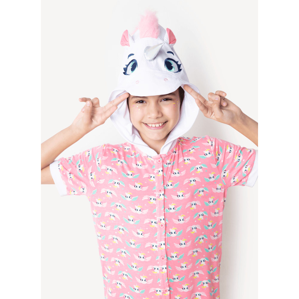 Macacão Manga Curta Menina Unicórnio - 2