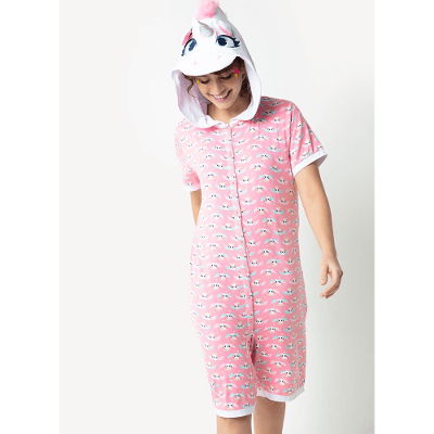 Macacão Manga Curta Feminino Unicórnio