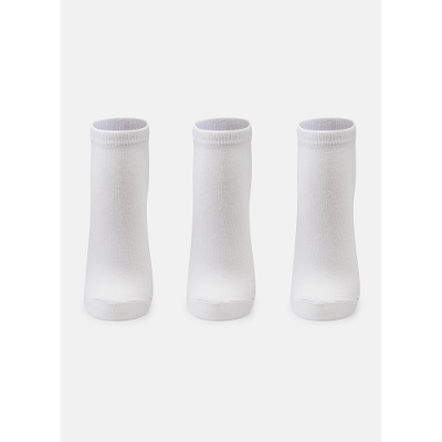 Kit com 3 Meias Cano Curto Unissex Adulto Lisas