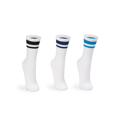 Kit com 3 Meias Cano Alto Unissex Adulto