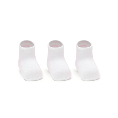 Kit com 3 Meias Soquete Bebê Unissex Lisa
