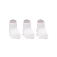 Kit com 3 Meias Soquete Bebê Unissex Lisa - 1