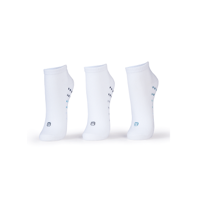 Kit com 3 Meias Cano Curto Unissex Lisa Branca