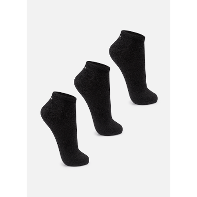 Kit com 3 Meias Cano Curto Unissex Adulto Lisas