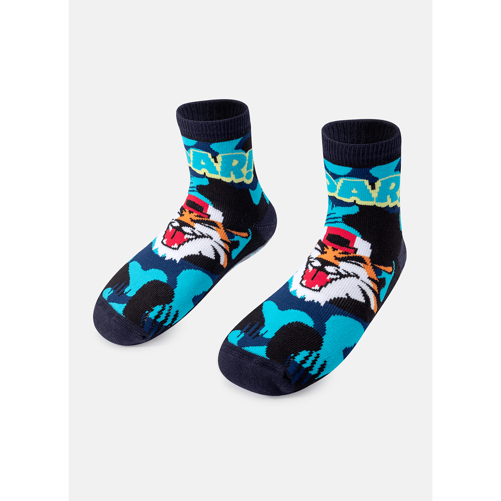 Meia Soquete Menino Sola Emborrachada Tigre Roar - 1