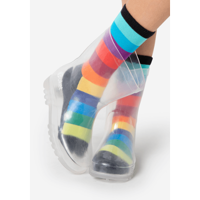 Galocha Transparente Unissex Kids Com LED