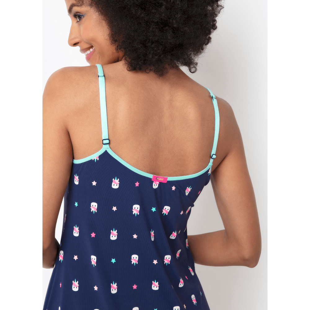 Camisola Regata Feminino Microfibra Unicórnio Skate - 3