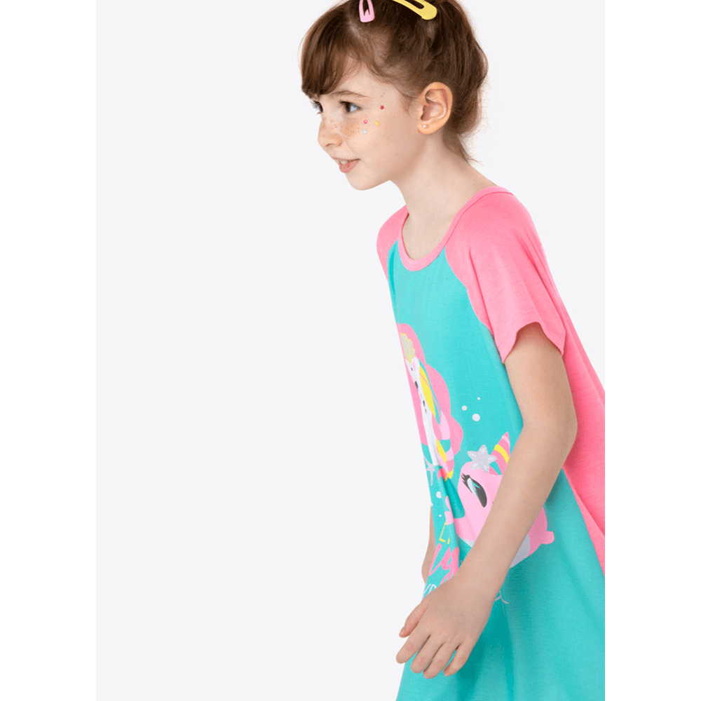 Camisola Manga Curta Viscolycra Menina Unicórnio - 2