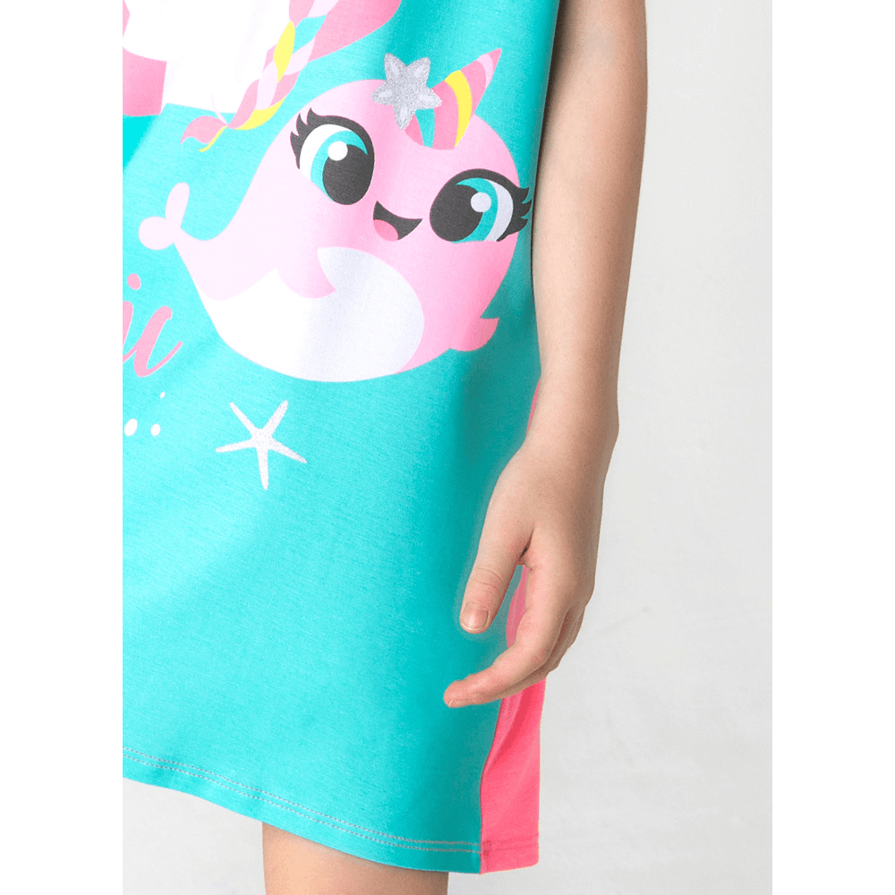 Camisola Manga Curta Viscolycra Menina Unicórnio - 4