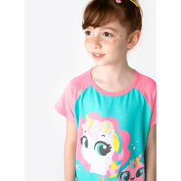 Camisola Manga Curta Viscolycra Menina Unicórnio - 3