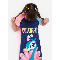 Camisola Manga Curta Viscolycra Menina Pavão - 3