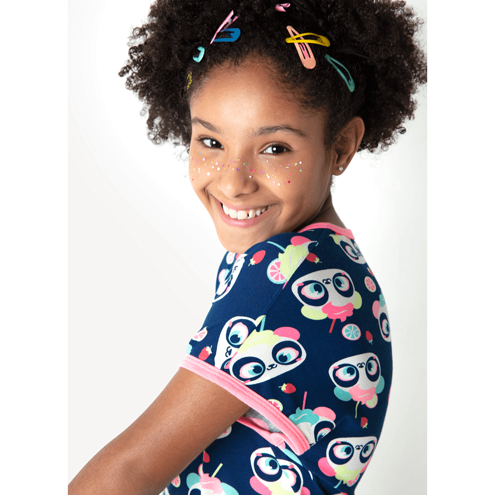 Camisola Manga Curta Viscolycra Menina Panda shake - 2