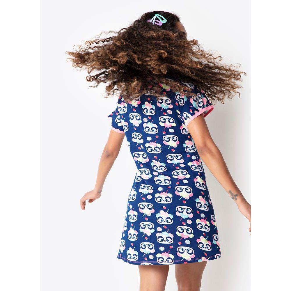 Camisola Manga Curta Viscolycra Feminino Panda Shake - 3