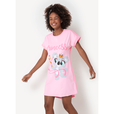 Camisola Manga Curta Viscolycra Feminino Coala Princess