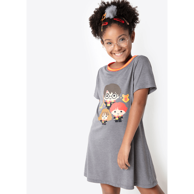 Camisola Manga Curta Menina Harry Potter