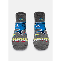 Meia Soquete com Sola Emborrachada Menino Tubarão Gamer - 1