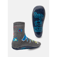 Meia Soquete com Sola Emborrachada Menino Tubarão Gamer - 3