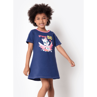 Camisola Manga Curta Menina Algodão Lhama Secret