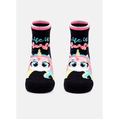 Meia Soquete Bebê Unicórnio Colorful