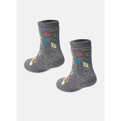 Meia Soquete Bebê Menino Jacaré Rock