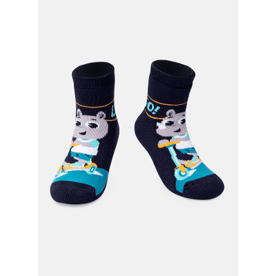 Meia Soquete Bebê Menino Hipopótamo