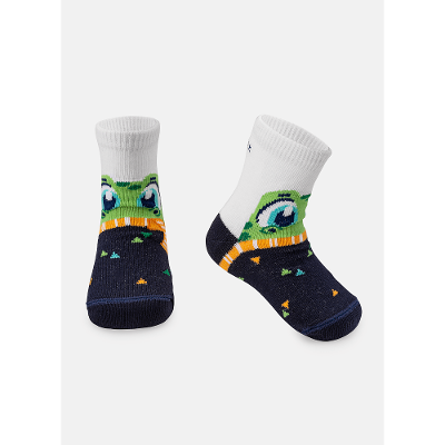 Meia Soquete Bebê Menino Dino