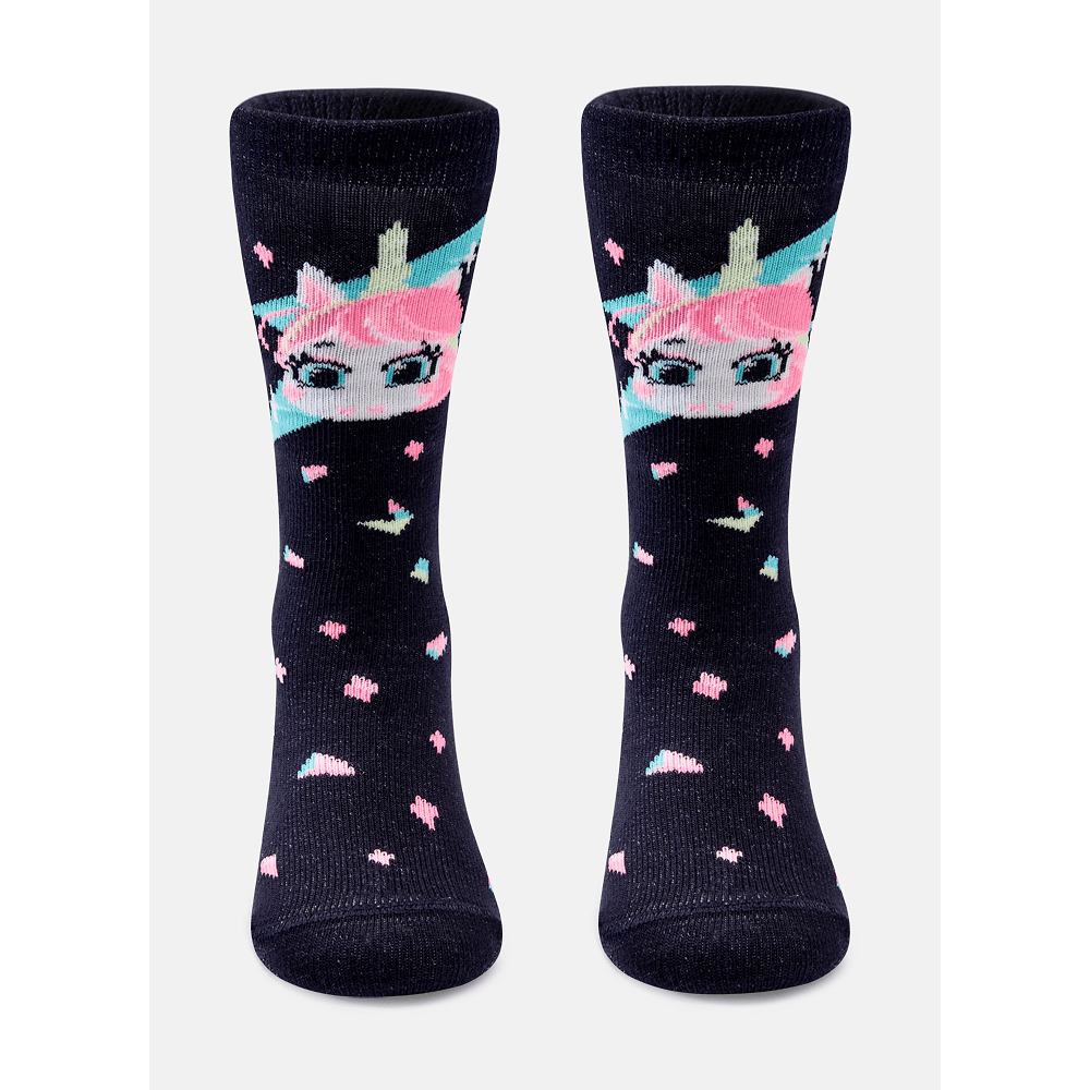 Meia Soquete Bebê Menina 3/4 Unicórnio - 2