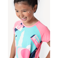 Camisola Curta Menina Viscolycra Unicórnio Shine - Brilha no Escuro - 4