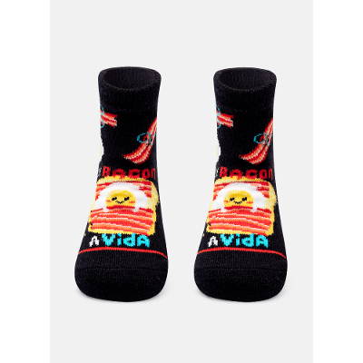 Meia Soquete Bebê Unissex Família de Bacon a Vida
