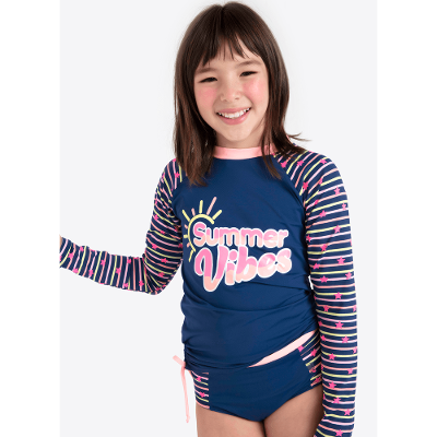 Camiseta Praia com Proteção Solar Menina Teen Gata Power