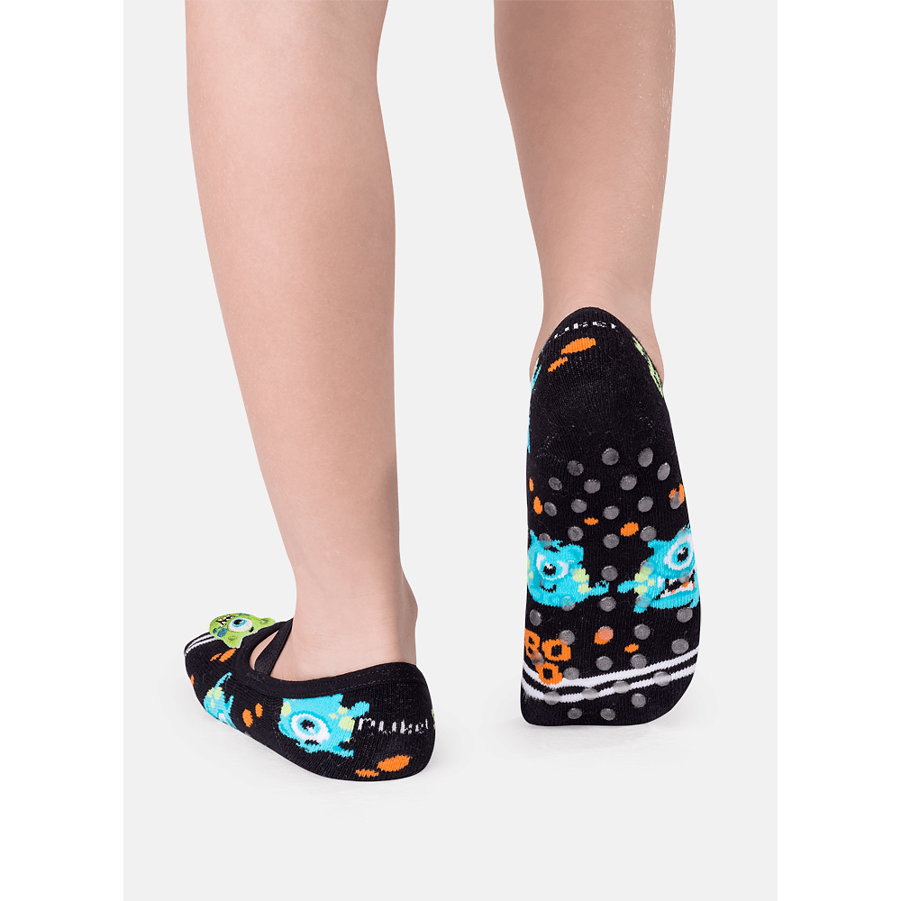 Meia Sapatilha Menino Aplique Antiderrapante Monstro - 2