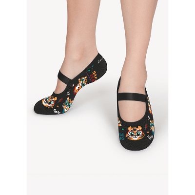 Meia Sapatilha Antiderrapante Menino Tigre