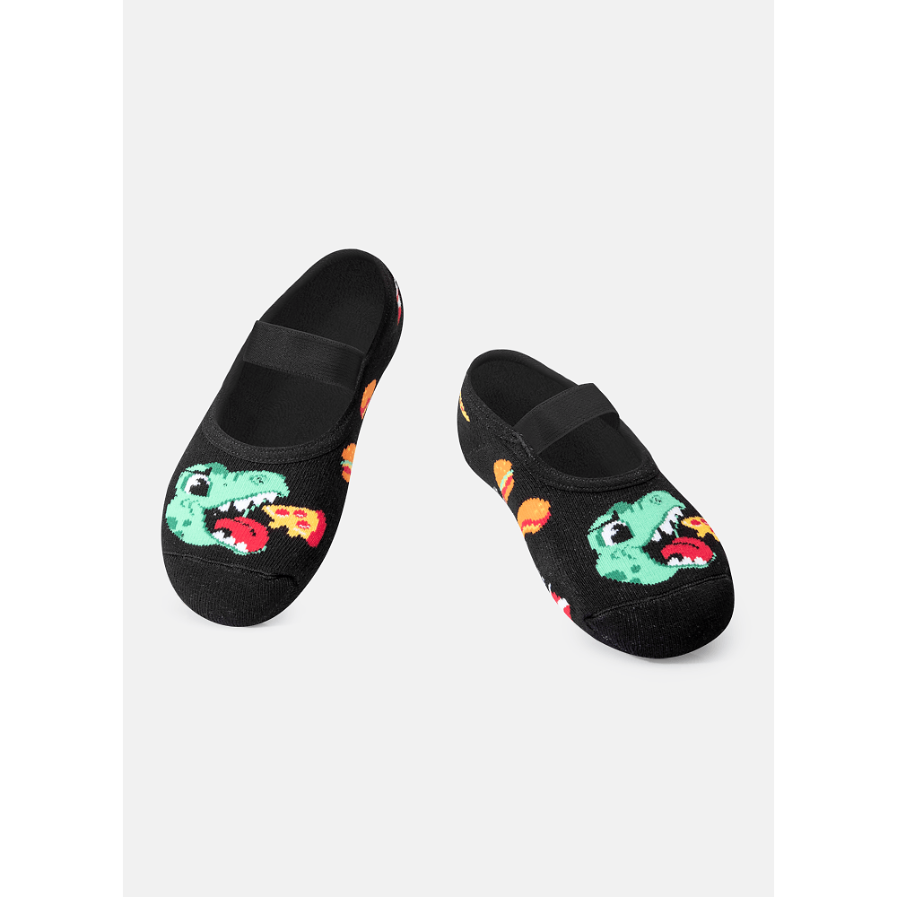 Meia Sapatilha Menino Antiderrapante Dino Food - 1