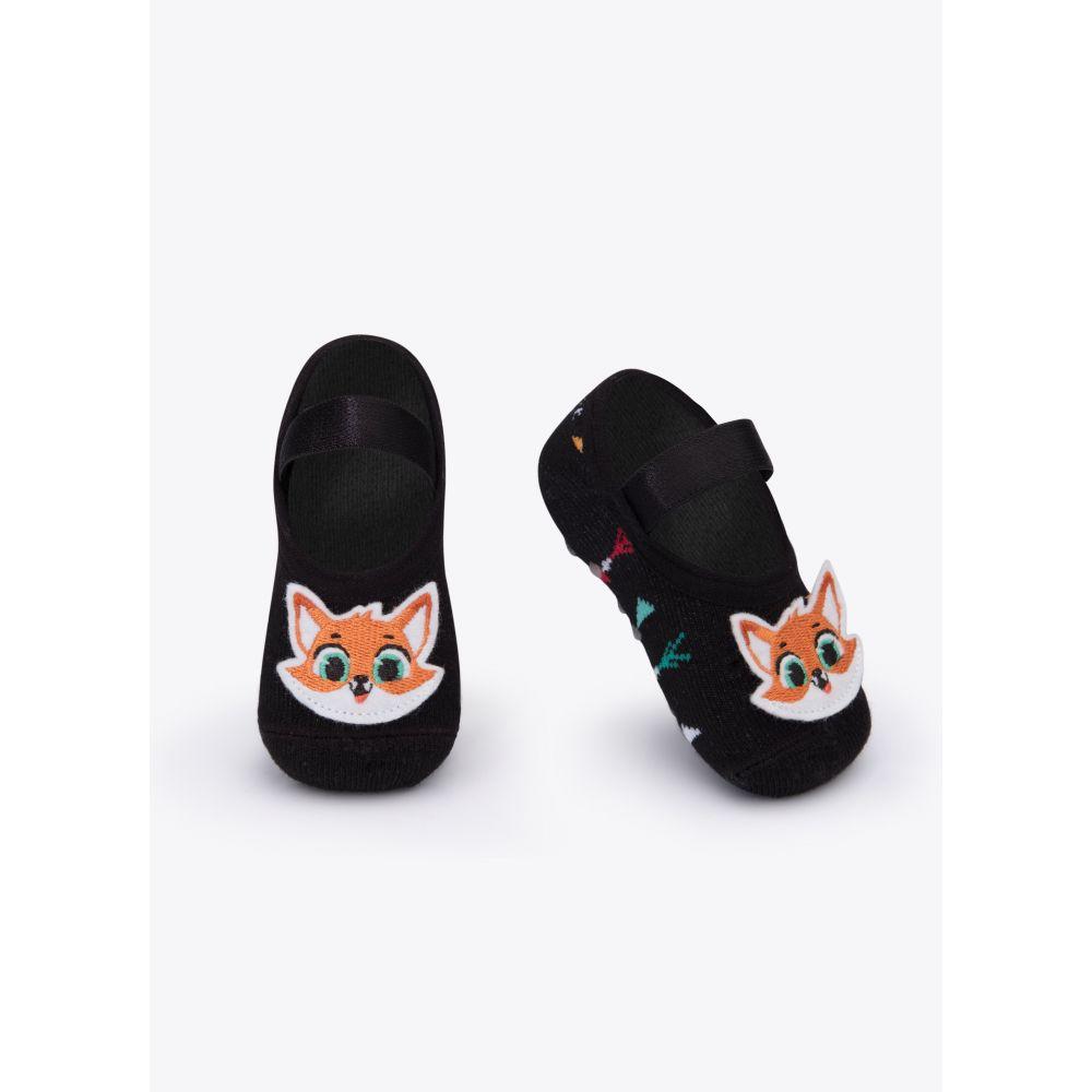Meia Sapatilha com Antiderrapante Bebê Menino Raposa - 2