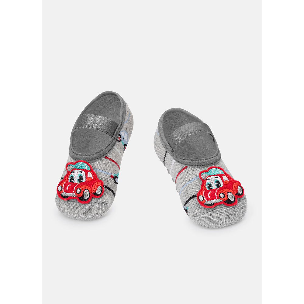 Meia Sapatilha com Antiderrapante Bebê Menino Carros - 1