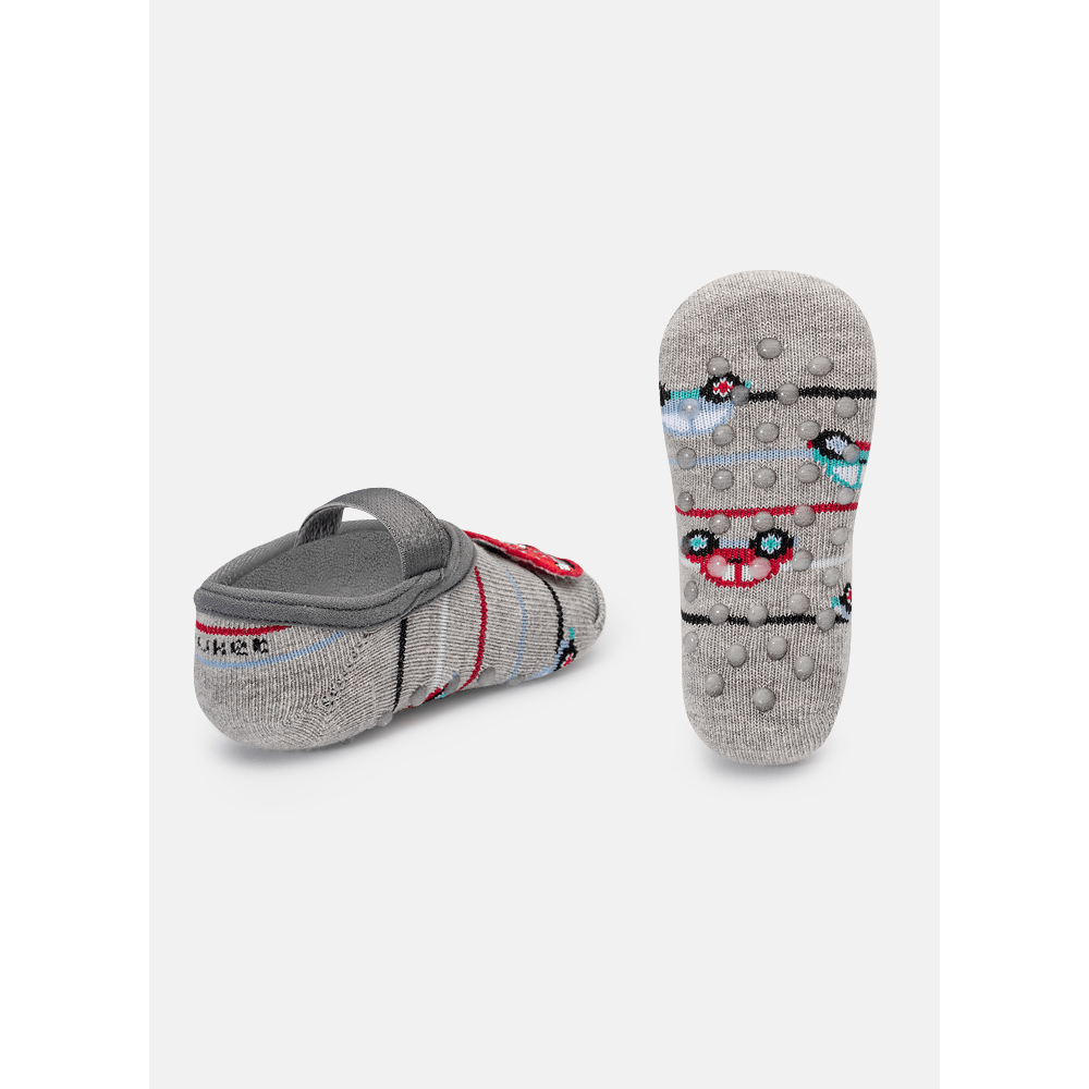 Meia Sapatilha com Antiderrapante Bebê Menino Carros - 2