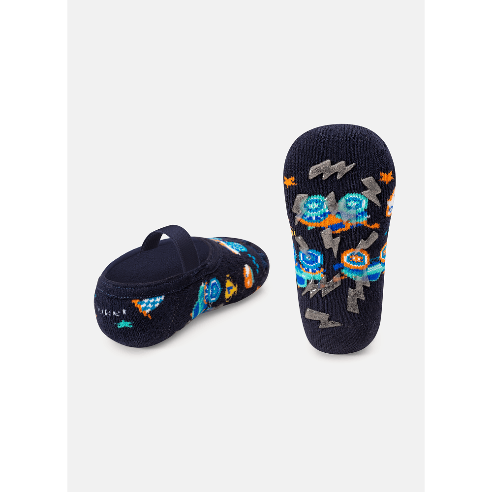 Meia Sapatilha Bebê Menino Antiderrapante Carros - 2