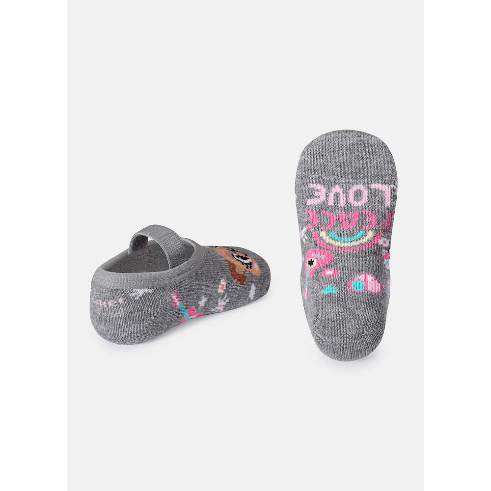 Meia Sapatilha Bebê Menina Pug - 3