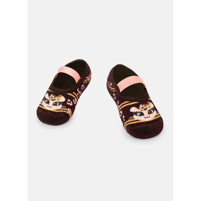 Meia Sapatilha Bebê Menina Onça