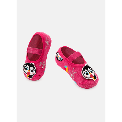 Meia Sapatilha Bebê Menina Antiderrapante Pinguim
